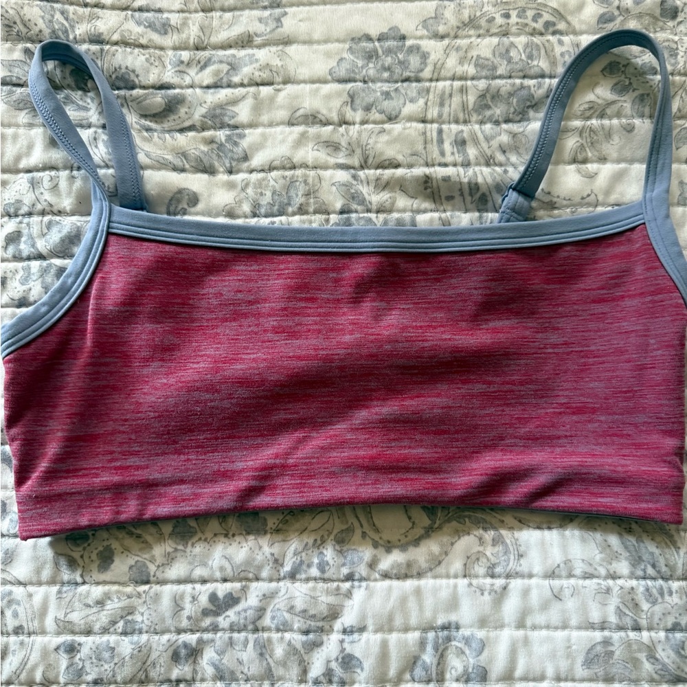 Stylish Pink and Gray Sports Bra